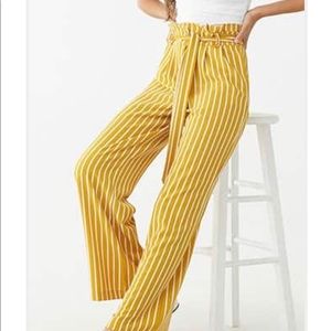 Have F21 Pinstripe Palazzo Pants - mustard sz: s